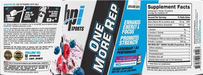 One More Rep Berry Splash label