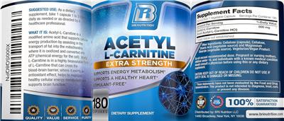 Acetyl L-Carnitine Extra Strength label