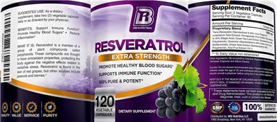 Resveratrol Extra Strength label