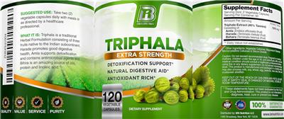 Triphala Extra Strength label