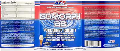 Isomorph 28 Vanilla Ice Cream Flavor label