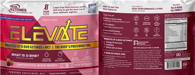 Elevate Caffeinated Mixed Berry label