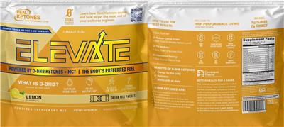Elevate Lemon Flavored label