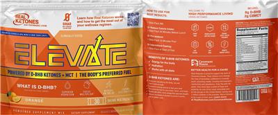 Elevate Orange Flavored label