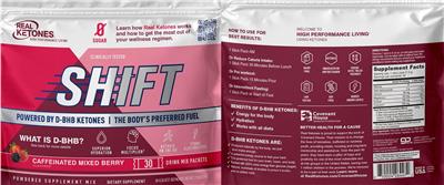 Shift Caffeinated Mixed Berry label