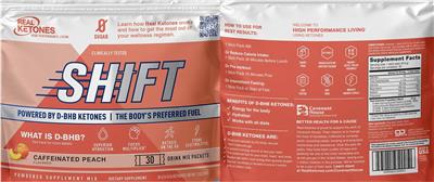 Shift Caffeinated Peach label