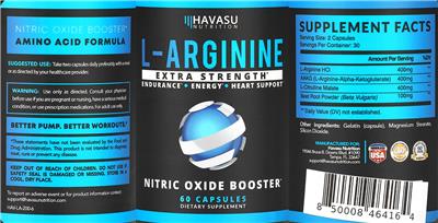 L-Arginine Extra Strength label
