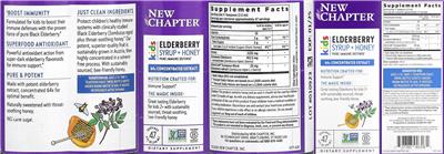 Kids Elderberry Syrup + Honey label