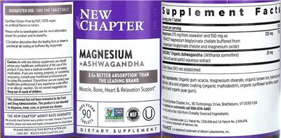 Magnesium + Aswagandha label