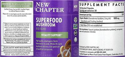 Superfood Mushroom Reishi label