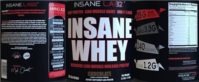 Insane Whey Chocolate label