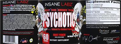Psychotic Fruit Punch label