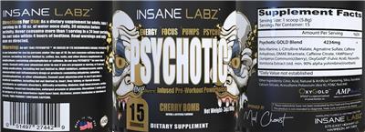 Psychotic Gold Cherry Bomb label