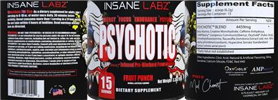 Psychotic Fruit Punch label