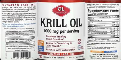 Krill Oil 1000 mg label