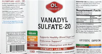 Vanadyl Sulfate-20 label