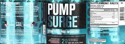 PumpSurge Strawberry Lemonade label