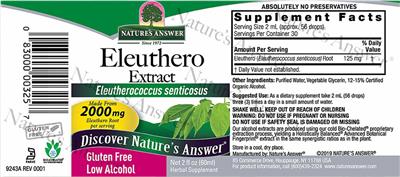 Eleluthero Extract 2,000 mg label