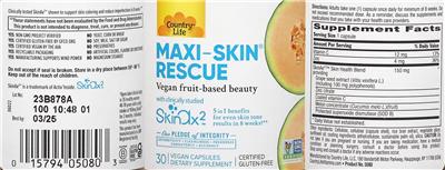 Maxi-Skin Rescue label