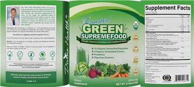 Fermented Green Supremefood label