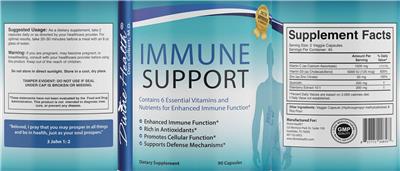 Immune Support label