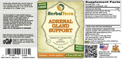 Adrenal Gland Support label
