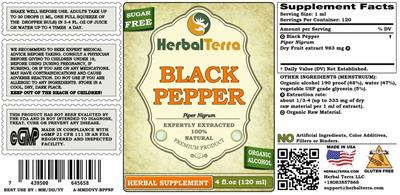 Black Pepper label
