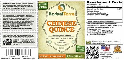 Chinese Quince label