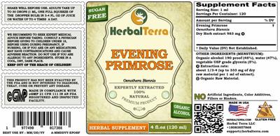 Evening Primrose label