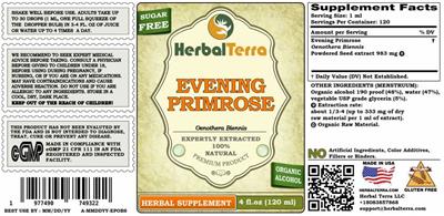 Evening Primrose label