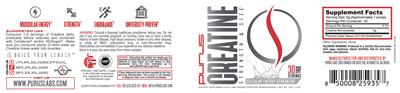 Creatine label