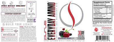Everyday Amino Blackberry Cherry label