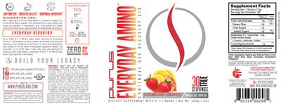 Everyday Amino Strawberry Lemonade label