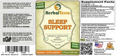 Sleep Support label