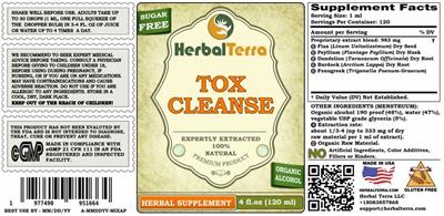 Tox Cleanse label