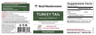 Turkey Tail Capsules label