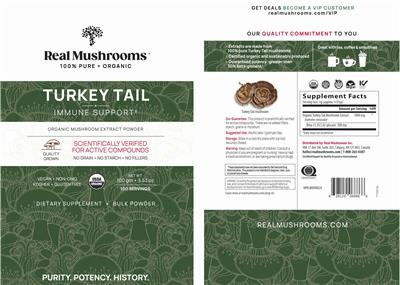 Turkey Tail Powder label
