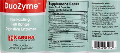 DuoZyme label