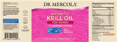 Antarctic Krill Oil for Women label