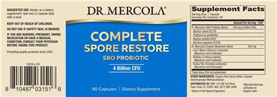 Complete Spore Restore label