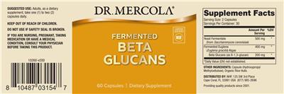 Fermented Beta Glucans label