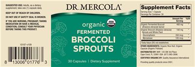 Organic Fermented Broccoli Sprouts label