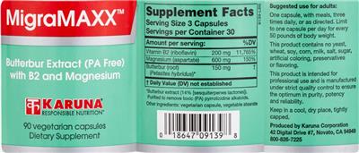 MigraMAXX label