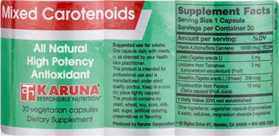 Mixed Carotenoids label