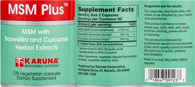 MSM Plus label