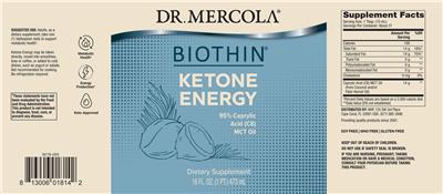 Biothin Ketone Energy label