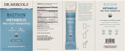 Biothin Metabolic Unflavored label