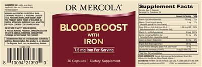 Blood Boost with Iron 7.5 mg label