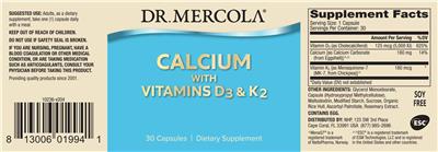 Calcium with Vitamins D3 & K2 label