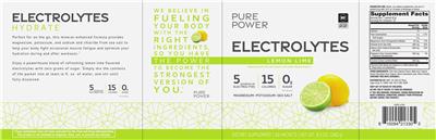 Electrolytes Lemon Lime label